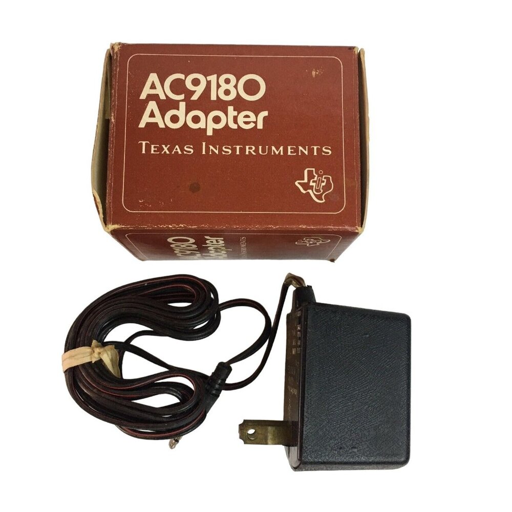 Texas Instruments Adapter Cord AC9180 Old Stock Vintage In Box u